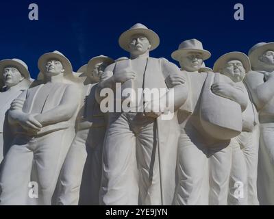 Monumento al popolo Cante Alentejano nella regione Alentejo del Portogallo; Odemira, Beja, Portogallo Foto Stock