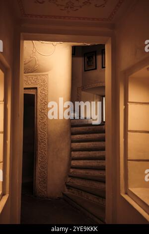 Interno del la Martiniere College, Lucknow; Lucknow, Uttar Pradesh, India Foto Stock