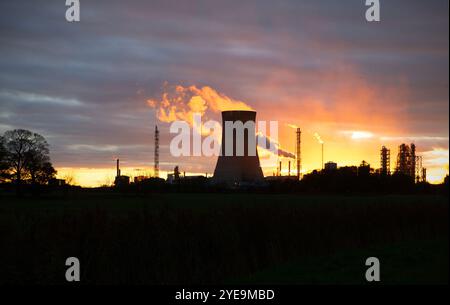 Saltend Power Station sull'estuario Humber nell'East Yorkshire Saltend Power Station CCGT (Combined Cycle gas turbine) CHP (Combined Heat & Power) Powe Foto Stock