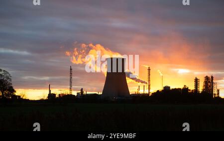 Saltend Power Station sull'estuario Humber nell'East Yorkshire Saltend Power Station CCGT (Combined Cycle gas turbine) CHP (Combined Heat & Power) Powe Foto Stock