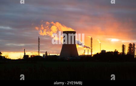 Saltend Power Station sull'estuario Humber nell'East Yorkshire Saltend Power Station CCGT (Combined Cycle gas turbine) CHP (Combined Heat & Power) Powe Foto Stock