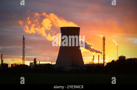 Saltend Power Station sull'estuario Humber nell'East Yorkshire Saltend Power Station CCGT (Combined Cycle gas turbine) CHP (Combined Heat & Power) Powe Foto Stock