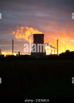 Saltend Power Station sull'estuario Humber nell'East Yorkshire Saltend Power Station CCGT (Combined Cycle gas turbine) CHP (Combined Heat & Power) Powe Foto Stock