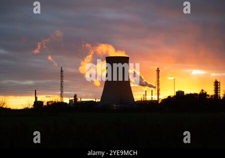 Saltend Power Station sull'estuario Humber nell'East Yorkshire Saltend Power Station CCGT (Combined Cycle gas turbine) CHP (Combined Heat & Power) Powe Foto Stock