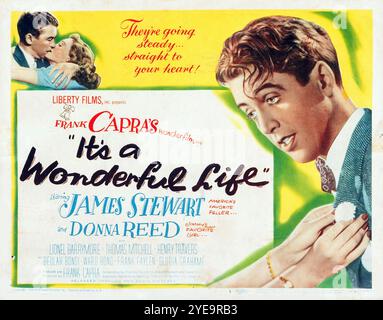 IT's a Wonderful Life di Frank Capra, James Stewart, donna Reed (RKO, 1946). Titolo scheda lobby Foto Stock