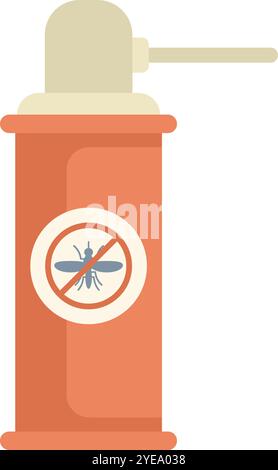 Flacone spray repellente per zanzare che protegge dagli insetti durante l'estate Illustrazione Vettoriale