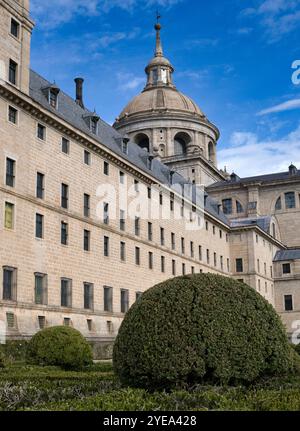 El Escorial, il sito reale di San Lorenzo de El Escorial Foto Stock