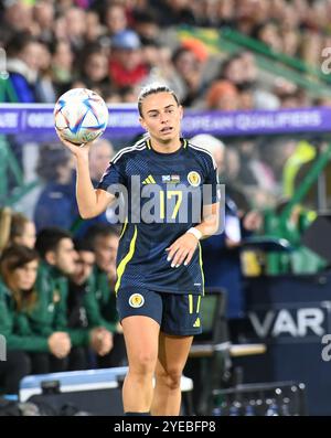 Martedì 29 ottobre UEFA WomenÕs Campionato europeo Play-off Scozia contro Ungheria Easter Road Stadium, Edimburgo. Scozia, Kirsty Smith Foto Stock