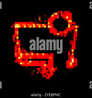 Luce retrò aperta, design eccellente per qualsiasi scopo. Sfondo scuro Illustrazione Vettoriale