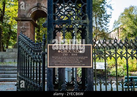 Halifax, nuova Scozia - 12 settembre 2024: The Old Burying Ground, noto anche come St. Paul's Church Cemetery, è un cimitero storico fondato nel 1749. Foto Stock