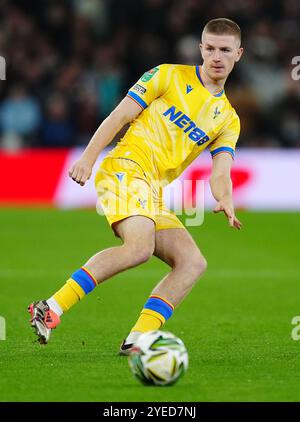 Adam Wharton di Crystal Palace in azione durante la partita del quarto turno della Carabao Cup a Villa Park, Birmingham. Data foto: Mercoledì 30 ottobre 2024. Foto Stock