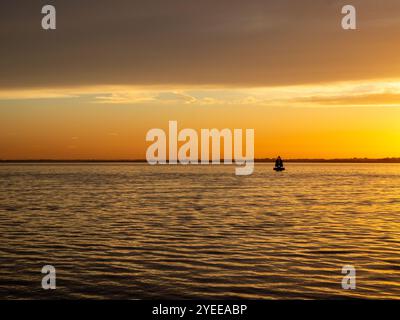 Harwich Haven al tramonto Foto Stock