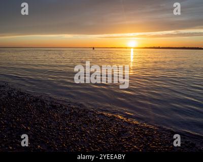 Harwich Haven al tramonto Foto Stock