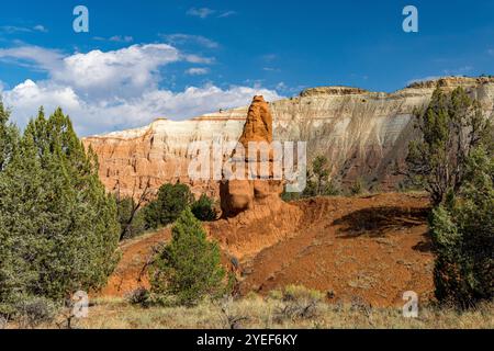 Il pinnacolo roccioso nel Kodachrome Basin State Park lungo il sentiero Panorama Foto Stock