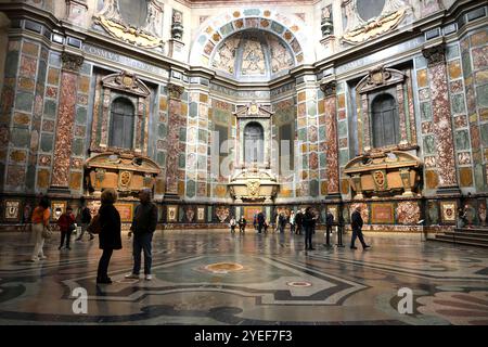 La Cappella dei principi nella Cappella Medicea a Firenze Foto Stock
