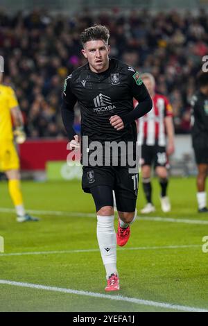 Londra, Regno Unito. 29 ottobre 2024. Sheffield Wednesday centrocampista Josh Windass (11) durante la partita Brentford FC contro Sheffield Wednesday FC Carabao Cup Round of 16 al Gtech Community Stadium, Londra, Inghilterra, Regno Unito il 29 ottobre 2024 Credit: Every Second Media/Alamy Live News Foto Stock