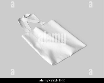 Borsa tote bianca 3D in tela Foto Stock