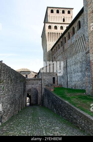 Castello di Torrechiara a Parma. Italia. Alcune scene del film Ladyhawke sono state girate in questo castello. Foto Stock