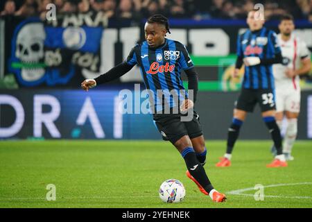 Ademola Lookman (Atalanta BC) durante la partita di campionato italiano di serie A tra Atalanta BC e AC Monza il 30 ottobre 2024 allo stadio Gewiss di Bergamo. Crediti: Luca Rossini/e-Mage/Alamy Live News Foto Stock