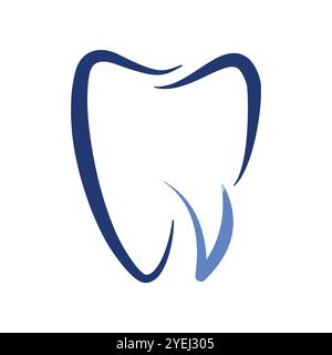 lettera iniziale v modello di disegno logo icona clinica odontoiatrica Illustrazione Vettoriale