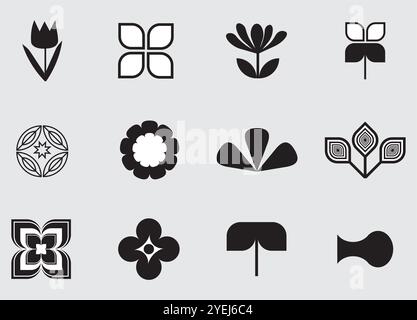 Set di logo per aziende e idee per i Logo. Illustrazione Vettoriale