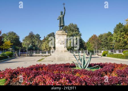 Chisinau, Moldavia. 24 ottobre 2024. Il Monumento a Stefano il grande nel centro della città Foto Stock