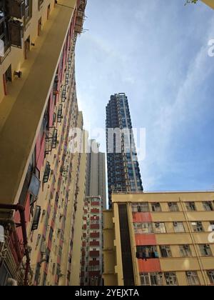 La tenuta Model Housing sulla King's Road a Quarry Bay, Hong Kong. Foto Stock