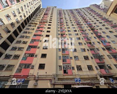 La tenuta Model Housing sulla King's Road a Quarry Bay, Hong Kong. Foto Stock