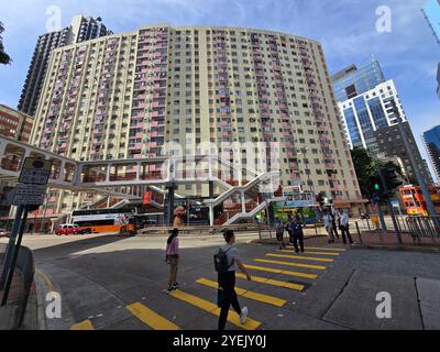 La tenuta Model Housing sulla King's Road a Quarry Bay, Hong Kong. Foto Stock