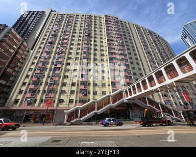 La tenuta Model Housing sulla King's Road a Quarry Bay, Hong Kong. Foto Stock