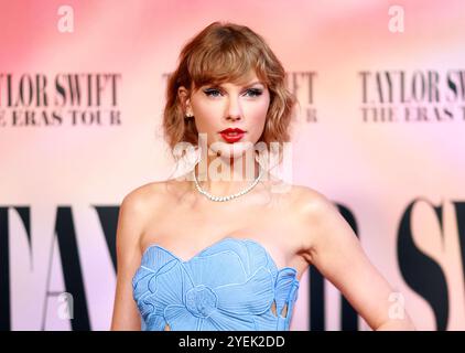 Taylor Swift partecipa al "Taylor Swift: The Ereas Tour" Concert Movie World Premiere all'AMC The Grove 14 l'11 ottobre 2023 a Los Angeles, California. Foto Stock