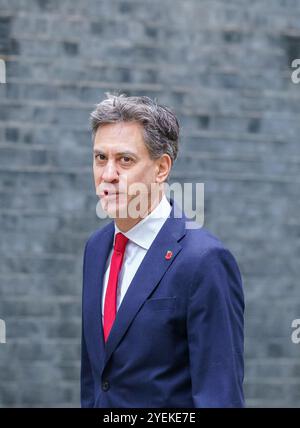 RT Hon ed Miliband, Segretario di Stato per la sicurezza energetica e Net Zero, in Downing Street. Foto Stock