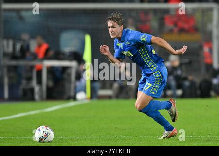 30 ottobre 2024, stadio Carlo Castellani, Empoli, Italia; serie A EniLive Football; Empoli contro l'Internazionale Milan; Ola Solbakken dell'Empoli FC Foto Stock