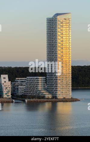 Aarhus, Danimarca: Aarhus Docklands, un nuovo quartiere e cantiere ad Aarhus Foto Stock