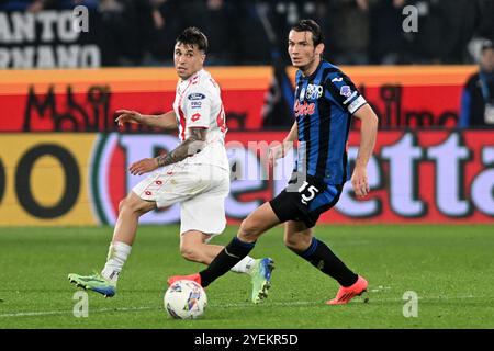 Alessandro bianco dell'AC Monza durante la decima partita di calcio di serie A tra Atalanta e Monza, allo Stadio Gewiss di Bergamo, Italia - mercoledì 30 ottobre 2024. Sport - calcio (foto AC Monza/LaPresse di Studio Buzzi) credito: LaPresse/Alamy Live News Foto Stock