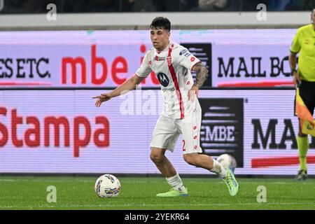 Alessandro bianco dell'AC Monza durante la decima partita di calcio di serie A tra Atalanta e Monza, allo Stadio Gewiss di Bergamo, Italia - mercoledì 30 ottobre 2024. Sport - calcio (foto AC Monza/LaPresse di Studio Buzzi) credito: LaPresse/Alamy Live News Foto Stock