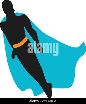 Iconica silhouette di Superman Illustrazione Vettoriale