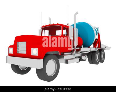 Betoniera isolata su sfondo bianco Foto Stock