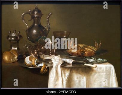 Still Life: Pewter and Silver Vessels and a Crab, probably about 1633-1637, Willem Claesz. Heda (1594-1680), The National Gallery, London, UK Foto Stock