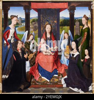 The donne Triptych, intorno al 1478, Hans Memling (attivo nel 1465; morto nel 1494), The National Gallery, Londra, Regno Unito Foto Stock