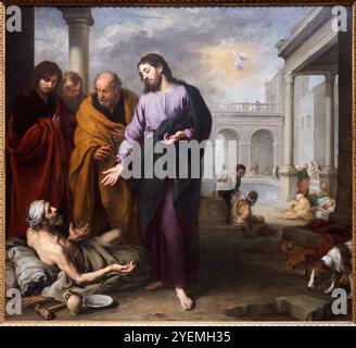 Christ Healing the Paralytic at the Pool of Bethesda, 1667-1670, Bartolomé Esteban Murillo (1617-1682), The National Gallery, Londra, Regno Unito Foto Stock