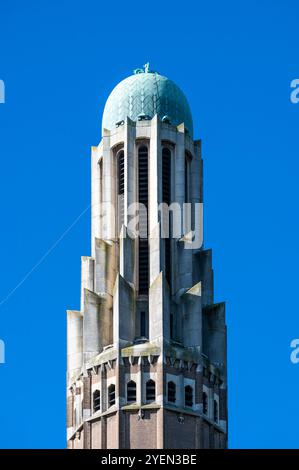 Particolare della Basilica Nazionale del Sacro cuore di Koekelberg, regione di Bruxelles capitale, Belgio, 23 ottobre 2024 Foto Stock