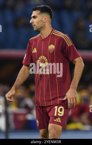 Roma, Lazio. 31 ottobre 2024. Zeki Celik di AS Roma Roma contro Torino allo stadio Olimpico, Italia, 31 ottobre 2024. Crediti: massimo insabato/Alamy Live News Foto Stock