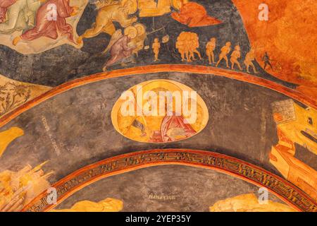 Mosaici e affreschi della chiesa di Chora o della moschea di Kariye. Istanbul Turchia - 8.17.2024 Foto Stock