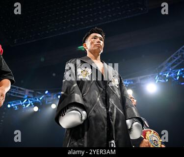 Tokyo, Giappone. 13 ottobre 2024. Il Giappone Shokichi Iwata prima del vacante match per il titolo dei pesi mosca WBO all'Ariake Arena di Tokyo, Giappone, 13 ottobre 2024. Crediti: Hiroaki finito Yamaguchi/AFLO/Alamy Live News Foto Stock