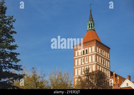 Olsztyn Polonia ottobre 2022 famose attrazioni turistiche architettura destinazioni di viaggio a Olsztyn. Via del vecchio Municipio sulla Piazza del mercato. Visitare il sito Web Foto Stock