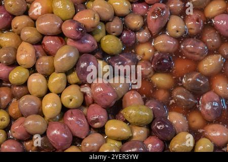 olive marinate in modi diversi Foto Stock