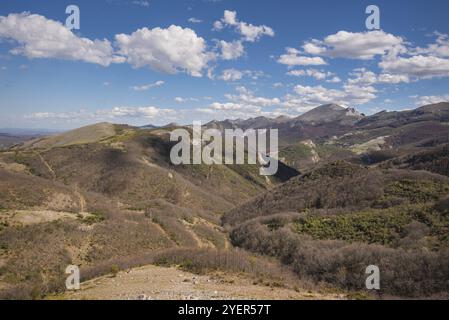 Paesaggio naturale nelle montagne di Palencia, Castilla y Leon, Spagna, Europa Foto Stock