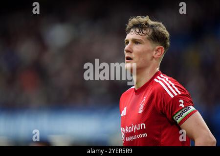 Foto del file datata 06-10-2024 di Ryan Yates di Nottingham Forest, che non ha rinunciato al suo sogno di giocare per l'Inghilterra. Data di pubblicazione: Venerdì 1 novembre 2024. Foto Stock