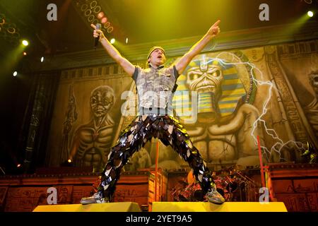 Gli Iron Maiden si esibiscono al Madison Square Garden di New York City, 15 giugno 2008 Foto Stock